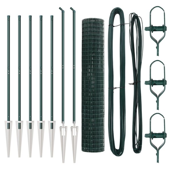 vidaXL Euro plot Sada 2 Zelený Drôt s polyetylénovým povrchom Stredný – Obrázok 4