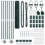 vidaXL Euro plot Sada 2 Zelený Drôt s polyetylénovým povrchom Stredný – Obrázok 5