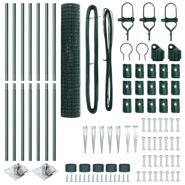 vidaXL Euro plot Sada 2 Zelený Drôt s polyetylénovým povrchom Stredný – Obrázok 5