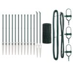 vidaXL Euro oplôtok so 13 špicatými stĺpikmi 0.4x25 m pozinkovaná oceľ zelená – Obrázok 4