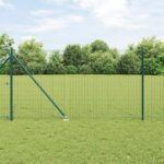 vidaXL Euro Plot s 13 špicatými stĺpmi 1.2x25m Galvanizovaná oceľ Zelená