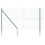 vidaXL Euro Plot s 13 špicatými stĺpmi 1.2x25m Galvanizovaná oceľ Zelená – Obrázok 2