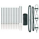 VidaXL Euro plot s 13 kotviacimi stĺpikmi 0.4x25 m pozinkovaná oceľ zelená – Obrázok 4