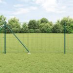 vidaXL Euro Oplotenie s 13 Hrotmi 1.2x25 m Galvanizovaná Oceľ Zelená
