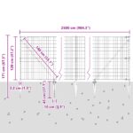 vidaXL Euro Oplotenie s 13 Hrotmi 1.2x25 m Galvanizovaná Oceľ Zelená – Obrázok 13