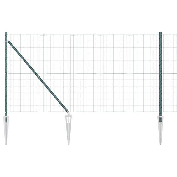 3350590_2.jpg vidaXL Euro Oplotenie s 13 Hrotmi 1.2x25 m Galvanizovaná Oceľ Zelená – Obrázok 2