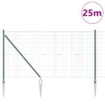 vidaXL Euro Oplotenie s 13 Hrotmi 1.2x25 m Galvanizovaná Oceľ Zelená – Obrázok 3