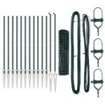 vidaXL Euro Oplotenie s 13 Hrotmi 1.2x25 m Galvanizovaná Oceľ Zelená – Obrázok 4