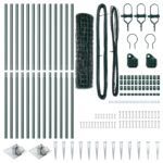 vidaXL Euro Oplotenie s 13 Hrotmi 1.2x25 m Galvanizovaná Oceľ Zelená – Obrázok 5