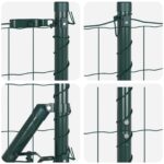 vidaXL Euro Oplotenie s 13 Hrotmi 1.2x25 m Galvanizovaná Oceľ Zelená – Obrázok 7