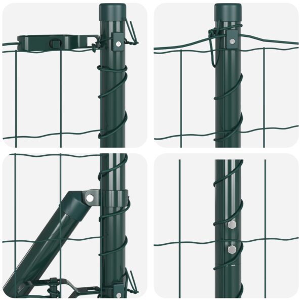3350590_7.jpg vidaXL Euro Oplotenie s 13 Hrotmi 1.2x25 m Galvanizovaná Oceľ Zelená – Obrázok 7