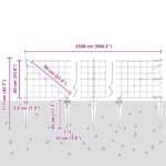 vidaXL Euro plot s 13 spike postami 0.6x25 m pozinkovaná oceľ zelená – Obrázok 13