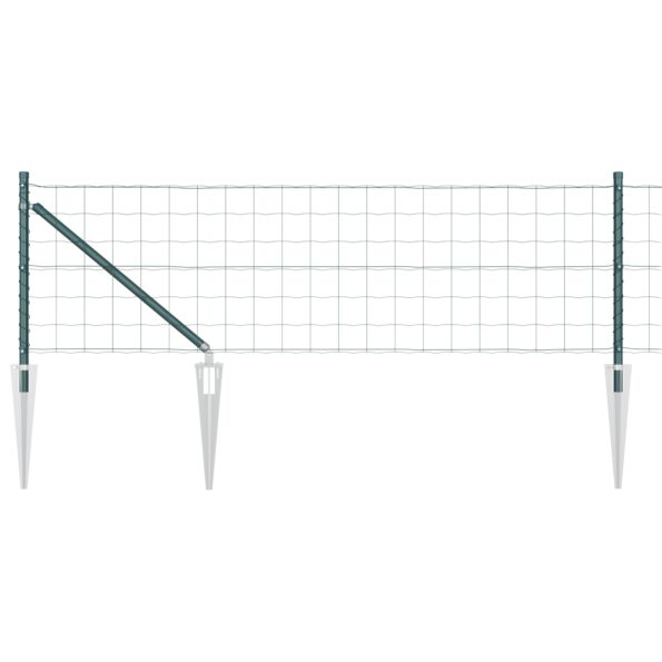 3350597_2.jpg vidaXL Euro plot s 13 spike postami 0.6x25 m pozinkovaná oceľ zelená – Obrázok 2