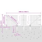 vidaXL Euro plot s 13 plotovými stĺpikmi 0.4x50 m pozinkovaná oceľ zelená – Obrázok 13