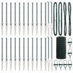 vidaXL Euro plot s 13 plotovými stĺpikmi 0.4x50 m pozinkovaná oceľ zelená – Obrázok 4