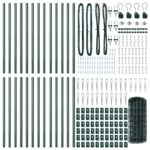 vidaXL Euro Oplotenie so 13 špicovými stĺpikmi 0.6x50 m pozinkovaná oceľ zelená – Obrázok 5