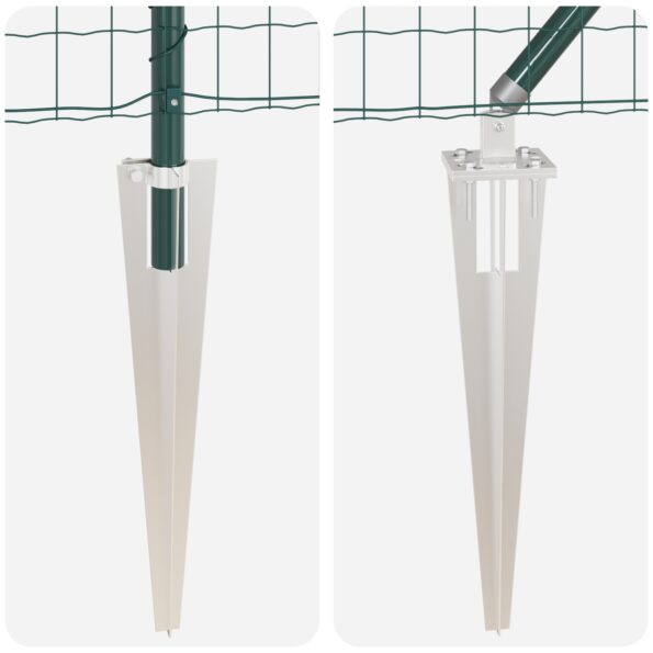 vidaXL Euro Oplotenie so 13 špicovými stĺpikmi 0.6x50 m pozinkovaná oceľ zelená – Obrázok 8