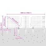 vidaXL Euro plot s 13 špicatými stĺpikmi 0.4x50 m pozinkovaná oceľ zelená – Obrázok 13