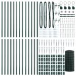 vidaXL Euro plot s 13 hrotmi 0,4x50 m z pozinkovanej ocele, zelený – Obrázok 5