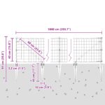 vidaXL Euro plot so 7 špicatými stĺpikmi 0.4x10 m pozinkovaná oceľ zelená – Obrázok 13