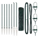 vidaXL Euro ohrada so 7 špicatými stĺpmi 1.4x10 m Galvanizovaná oceľ Zelená – Obrázok 4