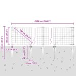 vidaXL Euro plot Sada 2 Zelená Kov 25 x 0.8 m Trvácny Euro plot – Obrázok 13