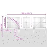 vidaXL Euro plot so 7 spike kolíkmi 0.4x10 m pozinkovaná oceľ sivá – Obrázok 13