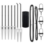 vidaXL Euro oplotenie s 7 hrotmi 0.8x10 m galvanizovaná oceľ sivá – Obrázok 4