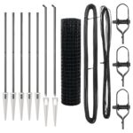 vidaXL Euro plot so 7 špicatými stĺpmi 1.4x10 m pozinkovaný oceľový sivý – Obrázok 4