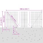 vidaXL Euro plot so 7 kolíkmi 1.6x10 m pozinkovaná oceľ sivá – Obrázok 13