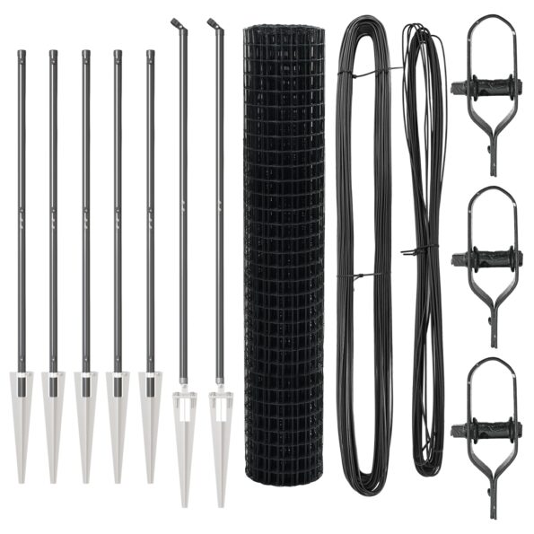 vidaXL Euro plot so 7 kolíkmi 1.6x10 m pozinkovaná oceľ sivá – Obrázok 4