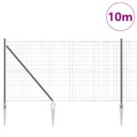 vidaXL Euro plot s 7 hrotovými stĺpikmi 1,4x10 m pozinkovaná oceľ šedá – Obrázok 3