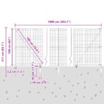 vidaXL Euro plot s 7 hrotmi 1.6x10 m pozinkovaná oceľ sivá – Obrázok 13
