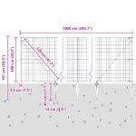 vidaXL Euro plot s 7 bodcami 1x10 m pozinkovaný oceľový sivý – Obrázok 13