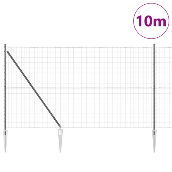 3350648_3.jpg vidaXL Euro oplotenie s 7 hrotmi 1.5x10 m Galvanizovaná oceľ sivá – Obrázok 3