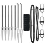 vidaXL Euro plot s 7 kotviacimi kolíkmi 0.6x10 m pozinkovaná oceľ sivá – Obrázok 4