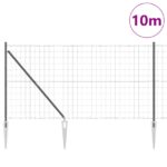 vidaXL Euro Plot so 7 hrotmi 1.2x10 m pozinkovaná oceľ sivá – Obrázok 3