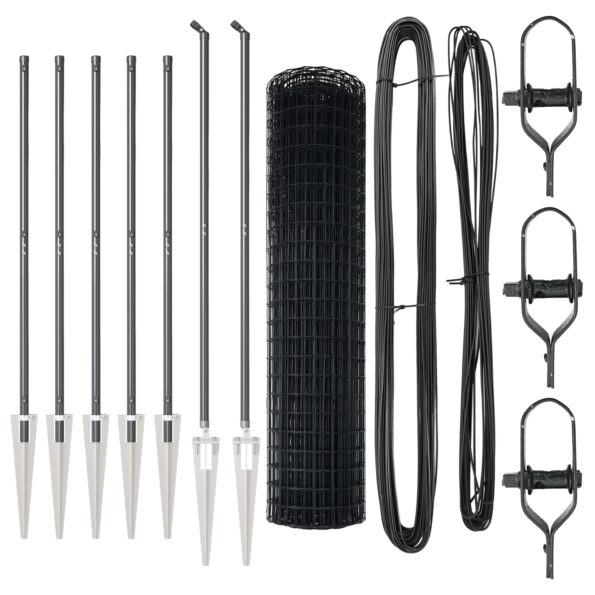 vidaXL Euro Plot so 7 hrotmi 1.2x10 m pozinkovaná oceľ sivá – Obrázok 4