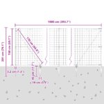 vidaXL Euro Plot so 7 hrotovými stĺpmi 1.5x10 m Pozinkovaná oceľ Sivá – Obrázok 13
