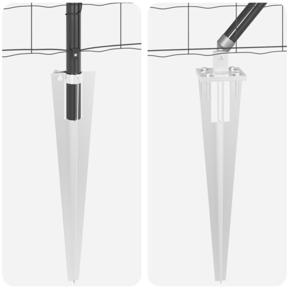 vidaXL Euro Plot so 7 hrotovými stĺpmi 1.5x10 m Pozinkovaná oceľ Sivá – Obrázok 8