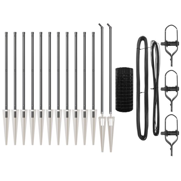 vidaXL Euro plot s 13 špičkami 0.6x25 m pozinkovaná oceľ sivá – Obrázok 4