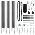 vidaXL Euro plot s 13 špičkami 0.6x25 m pozinkovaná oceľ sivá – Obrázok 5