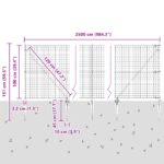 vidaXL Euro plot s 13 zarážkami 1x25 m pozinkovaná oceľ šedá – Obrázok 13