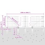 vidaXL Euro plot s 13 špicatými stĺpikmi 0.6x25 m Pozinkovaný oceľový šedý – Obrázok 13