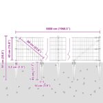 vidaXL Euro Plot s 13 nástavcami 0.4x50 m Pozinkovaná oceľ Sivá – Obrázok 13