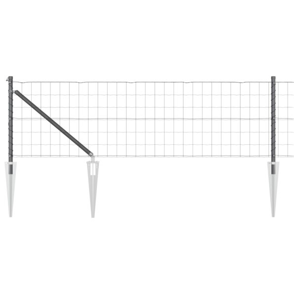 3350697_2.jpg vidaXL Euro oplotenie s 13 stĺpikmi 0.4x50 m pozinkovaná oceľ šedá – Obrázok 2