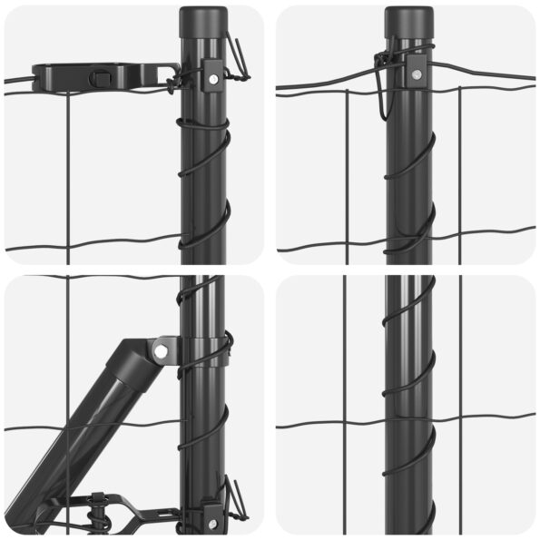 3350697_7.jpg vidaXL Euro oplotenie s 13 stĺpikmi 0.4x50 m pozinkovaná oceľ šedá – Obrázok 7