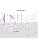 vidaXL Euro Plot s 13 Hrotovými Stĺpikmi 0.4x50 m Pozinkovaná Oceľ Sivá – Obrázok 13