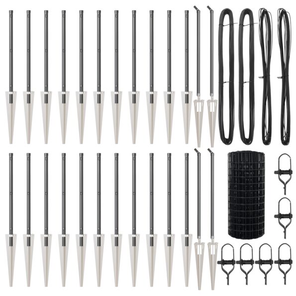 vidaXL Euro Plot s 13 Hrotovými Stĺpikmi 0.4x50 m Pozinkovaná Oceľ Sivá – Obrázok 4