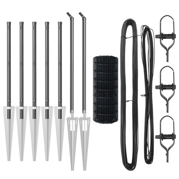 vidaXL Euro plot s 7 hrotovými stĺpmi 0.4x10 m pozinkovaný kov sivý – Obrázok 4